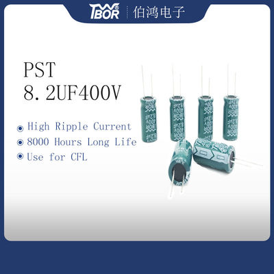 Τρέχων ηλεκτρολυτικός πυκνωτής 13X20mm κυματισμών 8.2UF 400V υψηλός