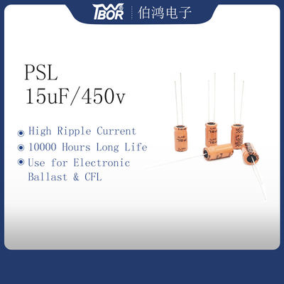 PSL 15uF450V ηλεκτρολυτικοί πυκνωτές 13X25MM μολύβδου αναστροφέων ακτινωτοί