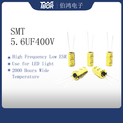 Πυκνωτές 5.6UF400V υψηλής συχνότητας ISO9001 RoHS για το φως των οδηγήσεων