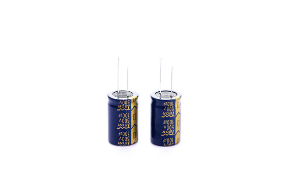 100uF500V ελαφρύς πυκνωτής 22x35mm των οδηγήσεων