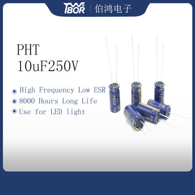 10UF 250V 8x16mm ακτινωτή ηλεκτρολυτική ανοχή πυκνωτών 20%