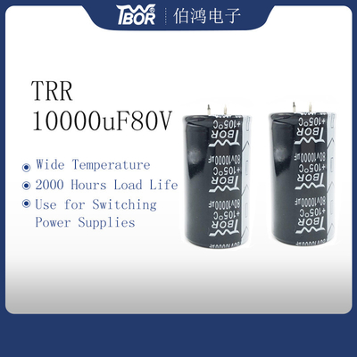 Θραύση TRR 10000UF80V στην ηλεκτρολυτική ευρεία θερμοκρασία πυκνωτών