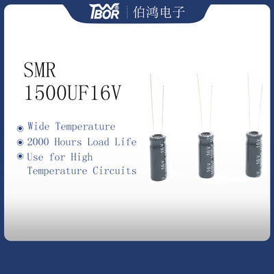 Μικροσκοπικοί ακτινωτοί ηλεκτρολυτικοί πυκνωτές 1500UF 16V αργιλίου