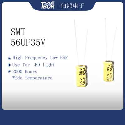 Ηλεκτρολυτικός πυκνωτής 6.3x11mm 56UF35V SMT υψηλής θερμοκρασίας ηλεκτρολυτικοί πυκνωτές